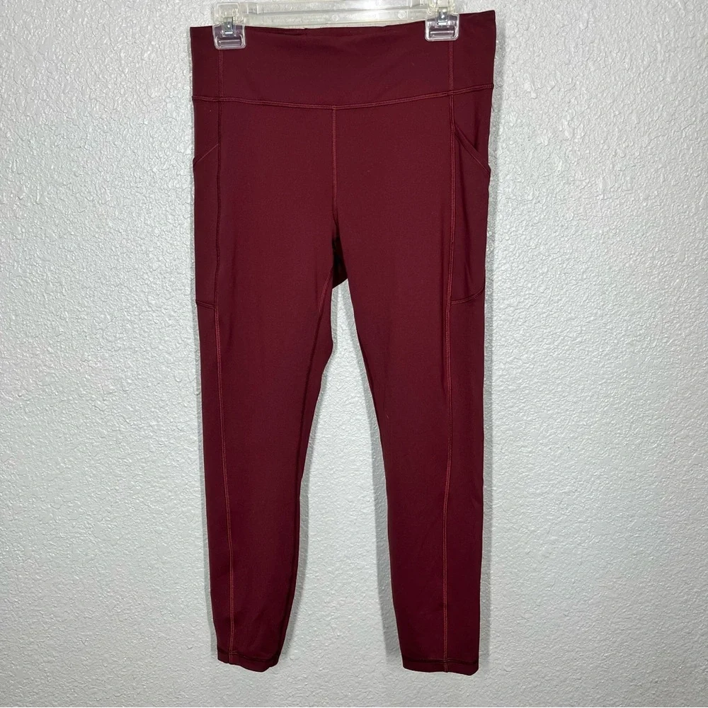 Lululemon Invigorate 25” maroon leggings - Picture 5 of 9